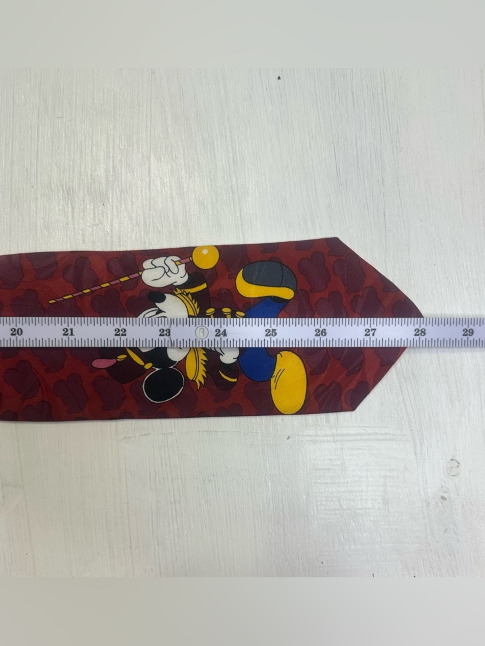 90s Disney Mickey Mouse Band Leader Tie Red USA Made Mickey Unlimited Novelty - Picture 6 of 6